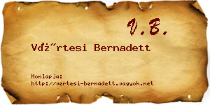 Vértesi Bernadett névjegykártya