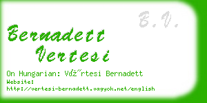 bernadett vertesi business card